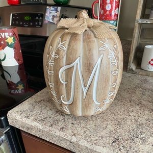Pumpkin with initial M